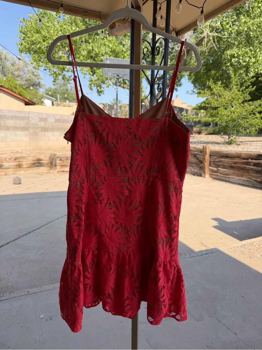 Michael Kors Coral Lace Sangria Mini Dress